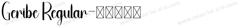 Geribe Regular字体转换